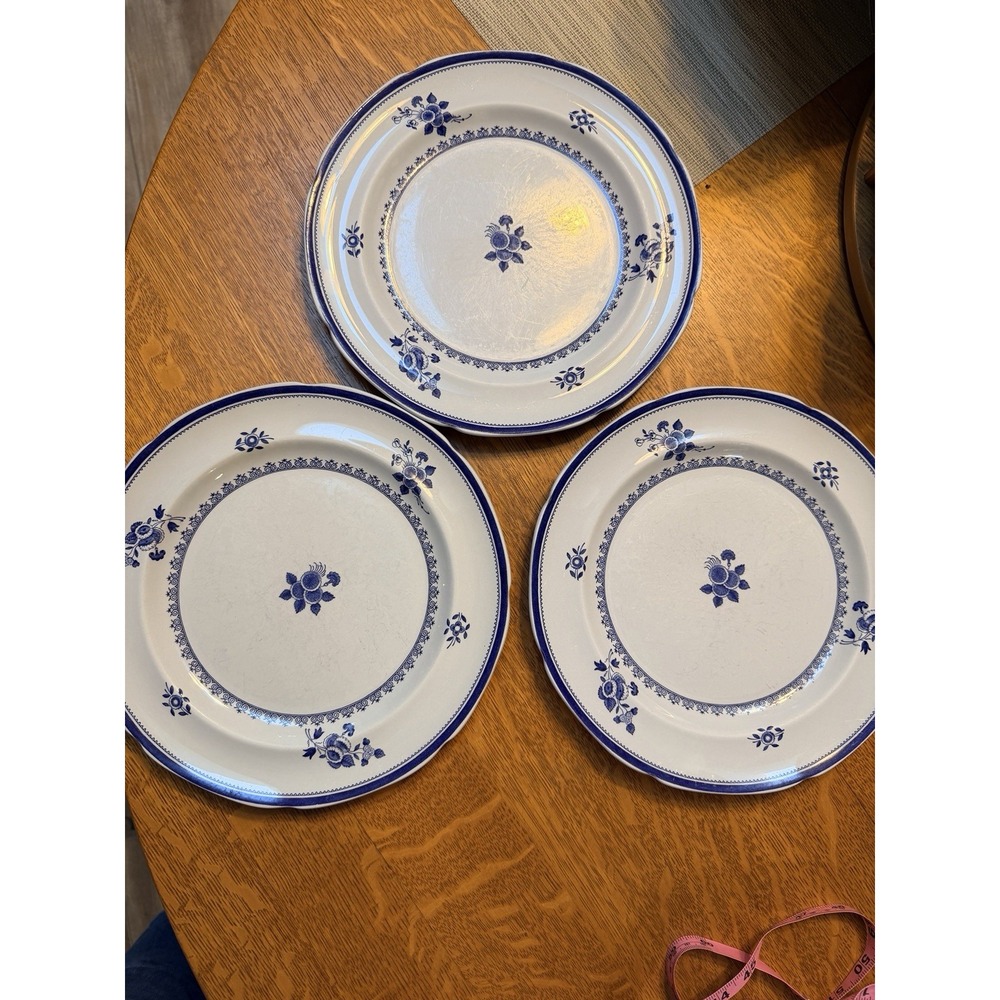 Set Of 3 Copeland Spode Gloucester 10" Dinner Plates Fine Stone